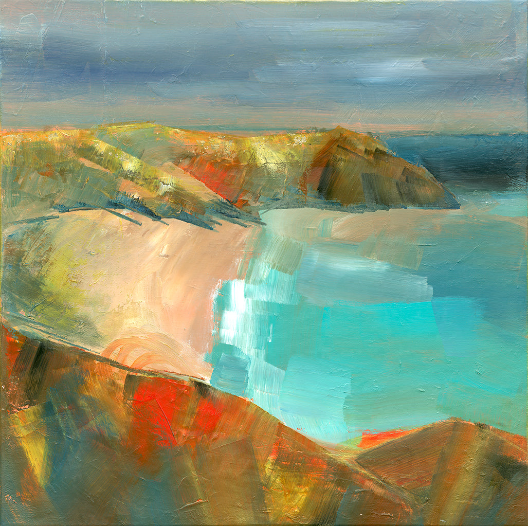 art print of painting of cornish seascape