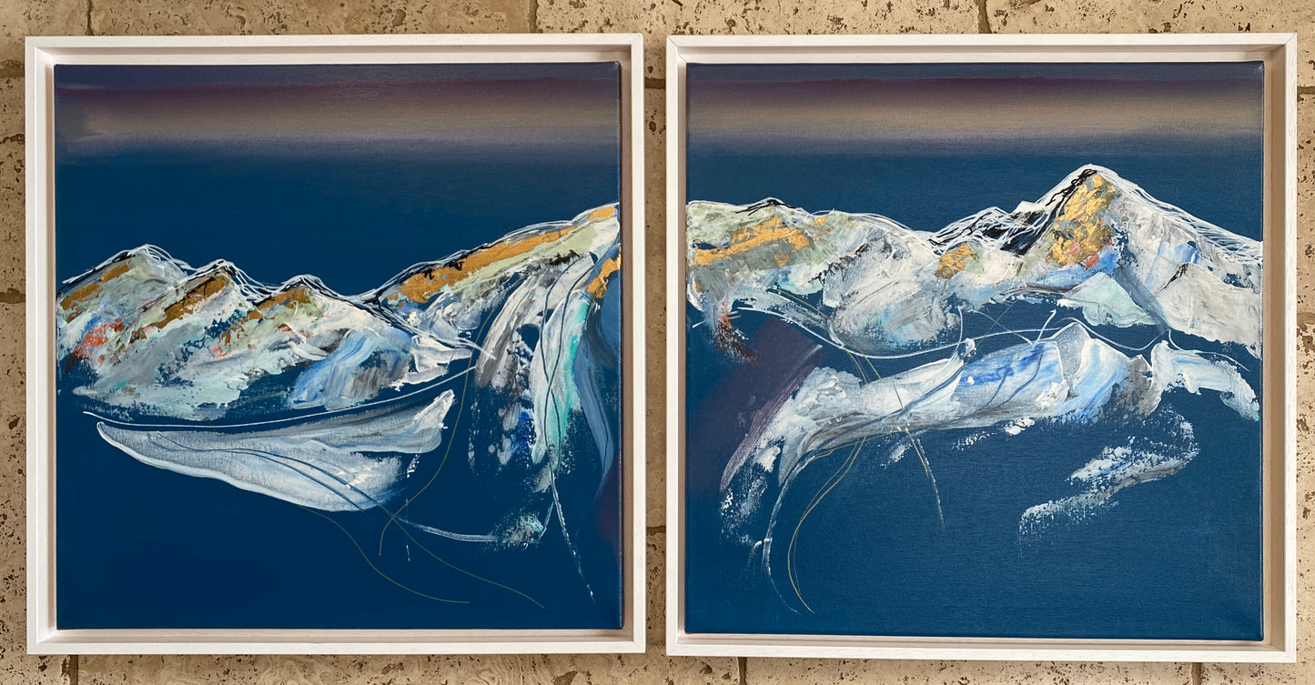 Mountain flow - Diptych - framed