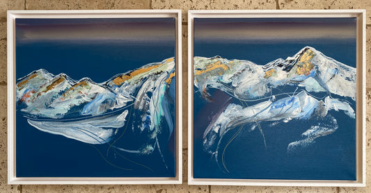 Mountain flow - Diptych - framed